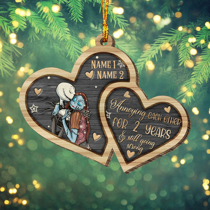 I'm Yours No Returns Or Refunds - Personalized Christmas Nightmare Layered Wood Ornament