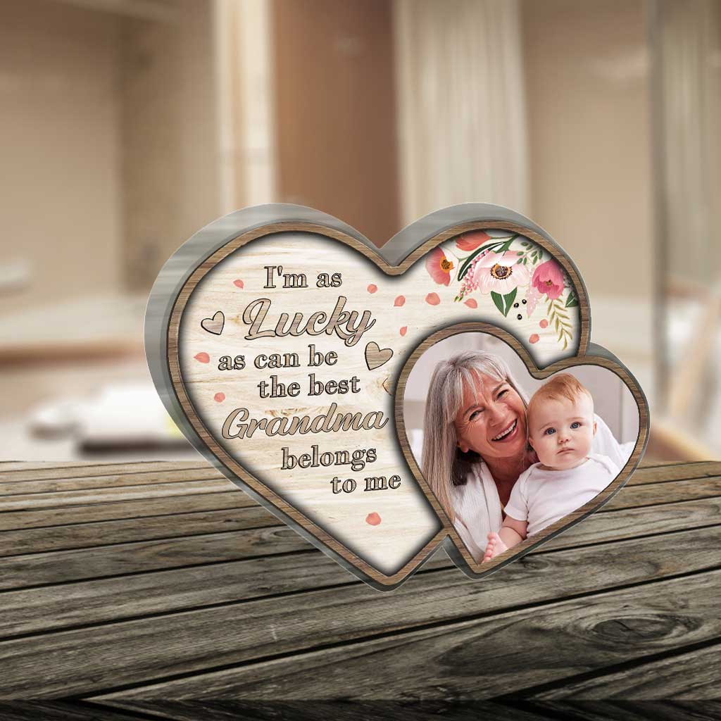 I'm As Lucky As Can Be - Personalized Mother's Day Grandma Custom Shaped Acrylic Plaque