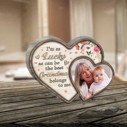 I'm As Lucky As Can Be - Personalized Mother's Day Grandma Custom Shaped Acrylic Plaque
