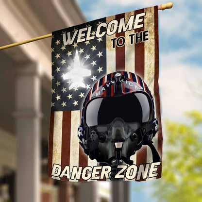 Welcome To The Danger Zone - Independence Day Top Gun House Flag