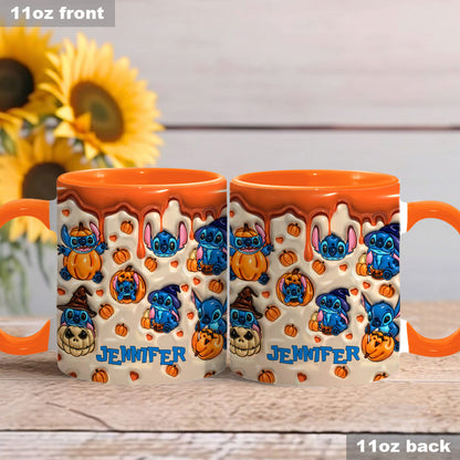 Ohana Orange Halloween Vibe - Personalized Ohana Accent Mug