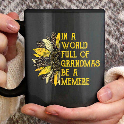 Womens World Full Of Grandmas Be A Memere Leopard - Grandma Mug 0921