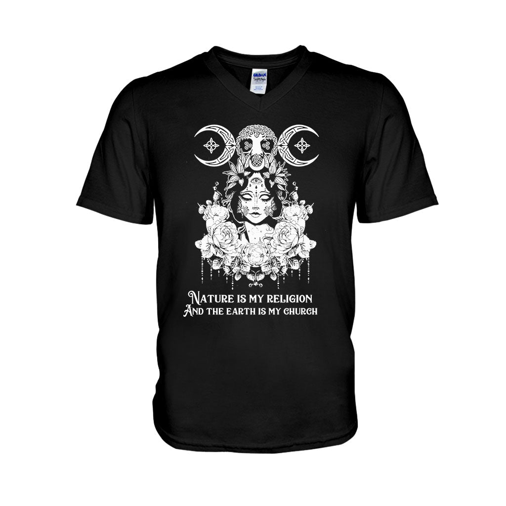 Nature Is My Religion And The Earth Is My Church - Witch T-shirt and Hoodie