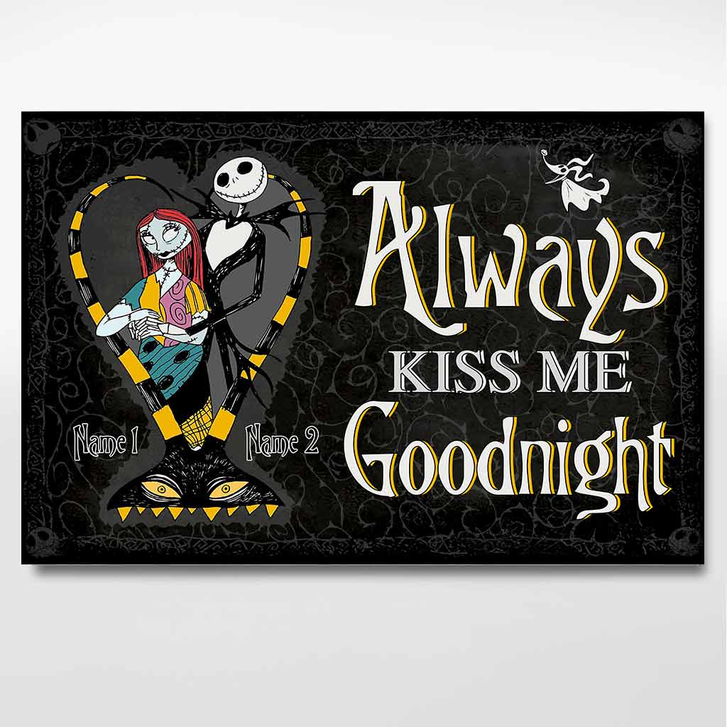 Always Kiss Me Goodnight - Personalized Couple Nightmare Poster