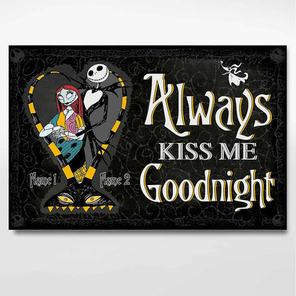 Always Kiss Me Goodnight - Personalized Couple Nightmare Poster