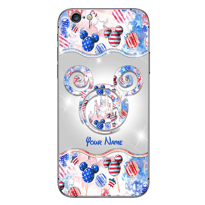 Happy 4th Of July - Personalized Independence Day Mouse Phone Case
