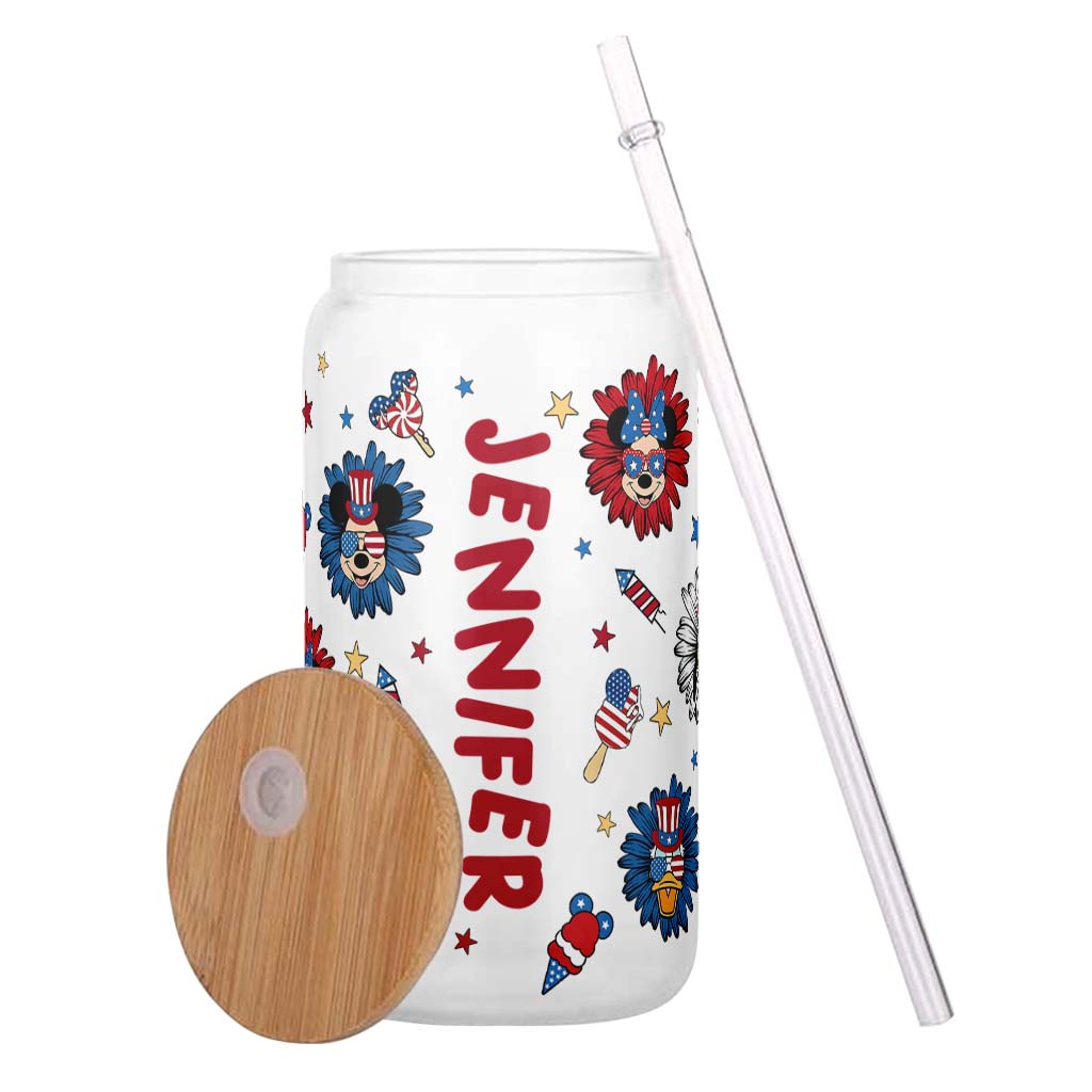 Mouse Ears - Personalized Mouse Can Glass