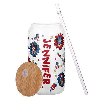 Mouse Ears - Personalized Mouse Can Glass