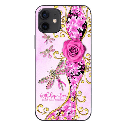 Faith Hope Love Breast Cancer Awareness Phone Case
