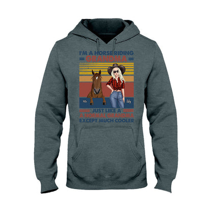 Horse Riding Grandma - Personalized Mother's Day Grandma T-shirt and Hoodie