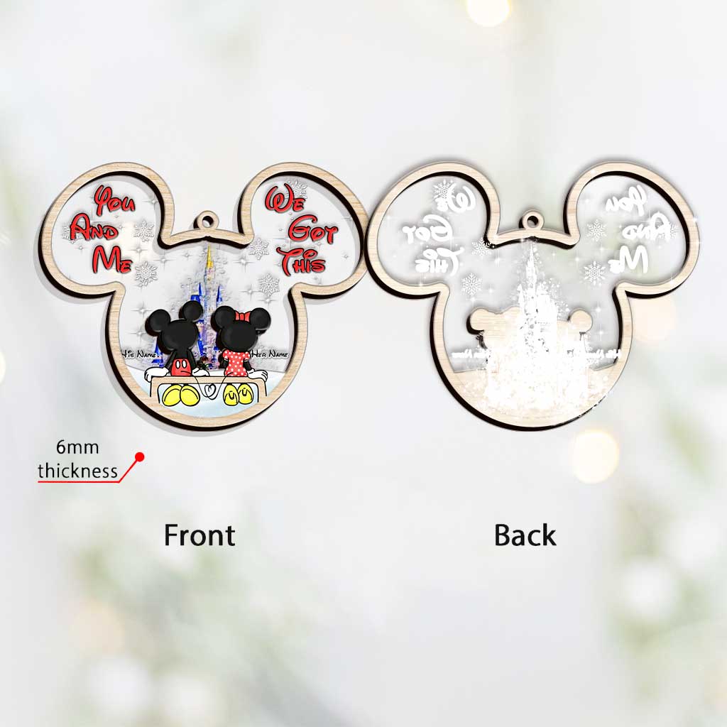 You And Me We Got This - Personalized Christmas Mouse Layers Mix Ornament