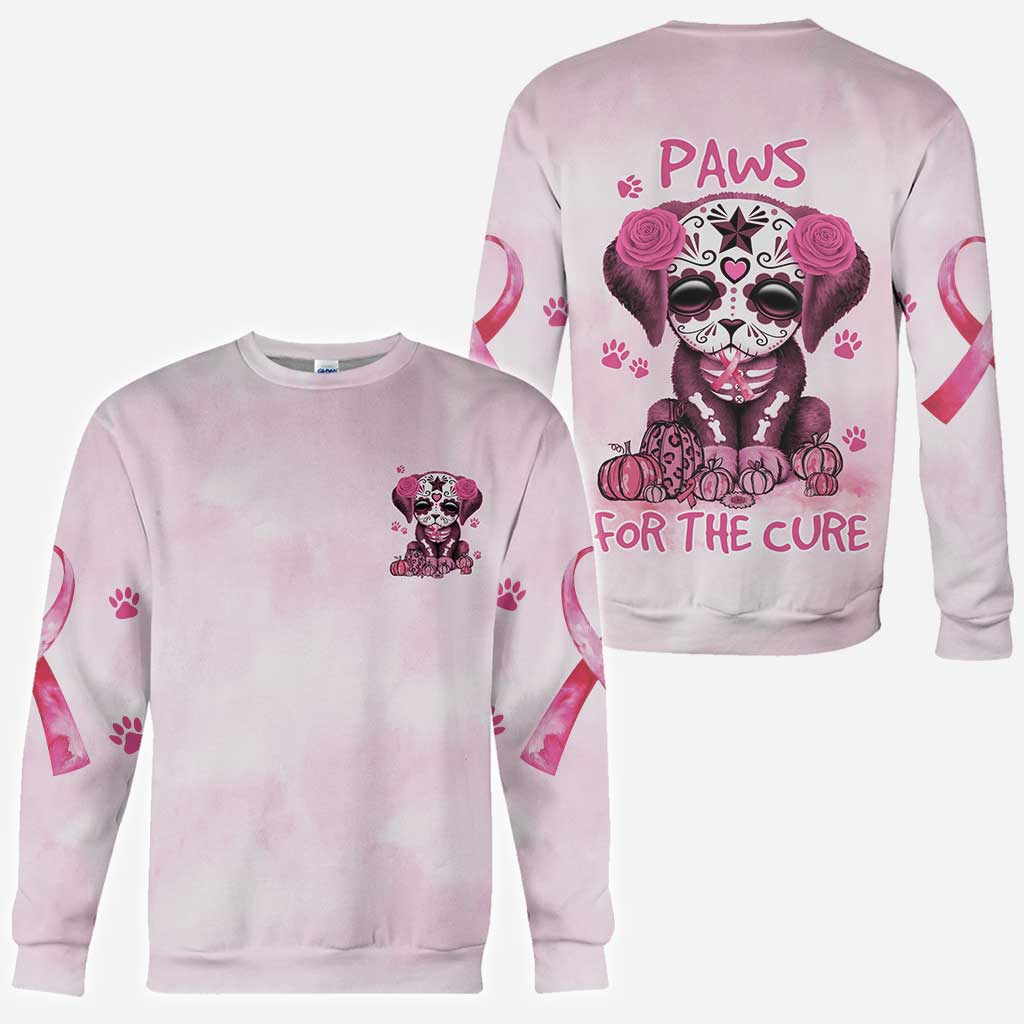 Fight Paws for the Cure Dog Breast Cancer Awareness All Over T-shirt and Hoodie