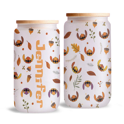 Hello Fall - Personalized Ohana Can Glass