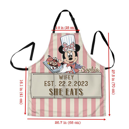 He Cooks She Eats - Personalized Mouse Apron