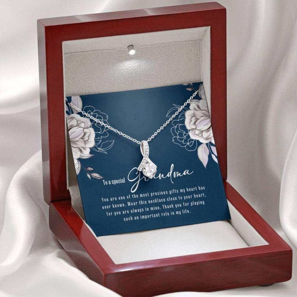 Grandma Sentimental Gifts From Grandchildren Beauty - Grandma Petite Ribbon Necklace 0921