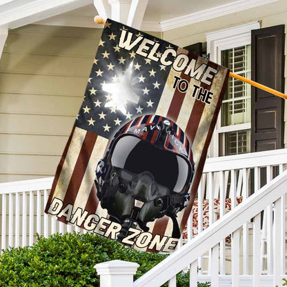 Welcome To The Danger Zone - Independence Day Top Gun House Flag