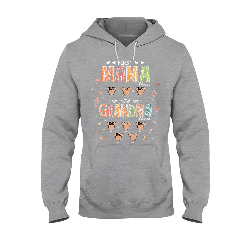 First Mama Mouse Now Grandma Mouse - Personalized Mother's Day Grandma T-shirt and Hoodie