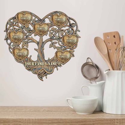 Family - Personalized Cut Metal Sign