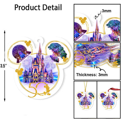 Magical World - Christmas Mouse Transparent Ornament