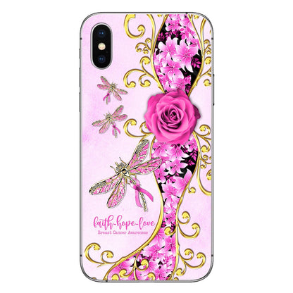 Faith Hope Love Breast Cancer Awareness Phone Case