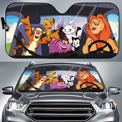 Magical Cats Mouse Car Sunshade 0823
