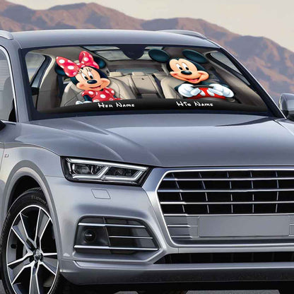 Mouse Couple - Personalized Car Sunshade