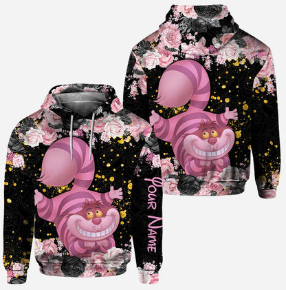 Black Pink Cat - Personalized Mouse Hoodie and Leggings
