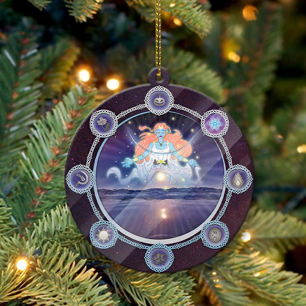 Winter Solstice - Witch Ornament (Printed On Both Sides) 1022