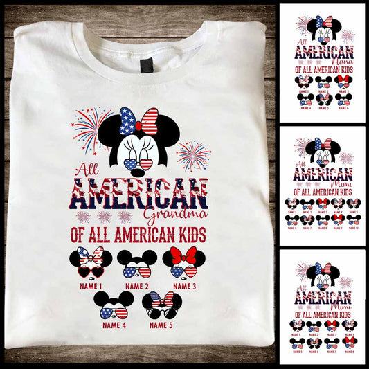 All American Grandma - Personalized Independence Day T-shirt and Hoodie