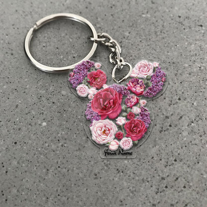 Magical Springtime - Personalized Mouse Transparent Keychain