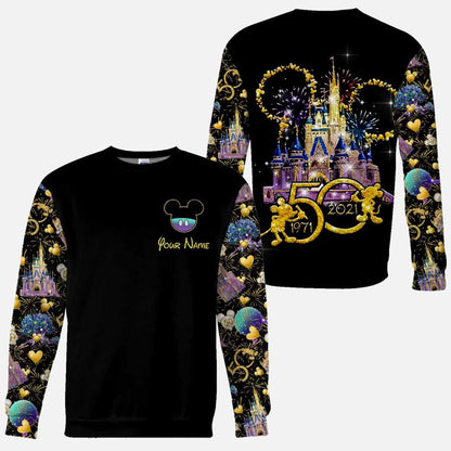 50th Anniversary Magic Kingdom - Personalized Mouse All Over T-shirt and Hoodie