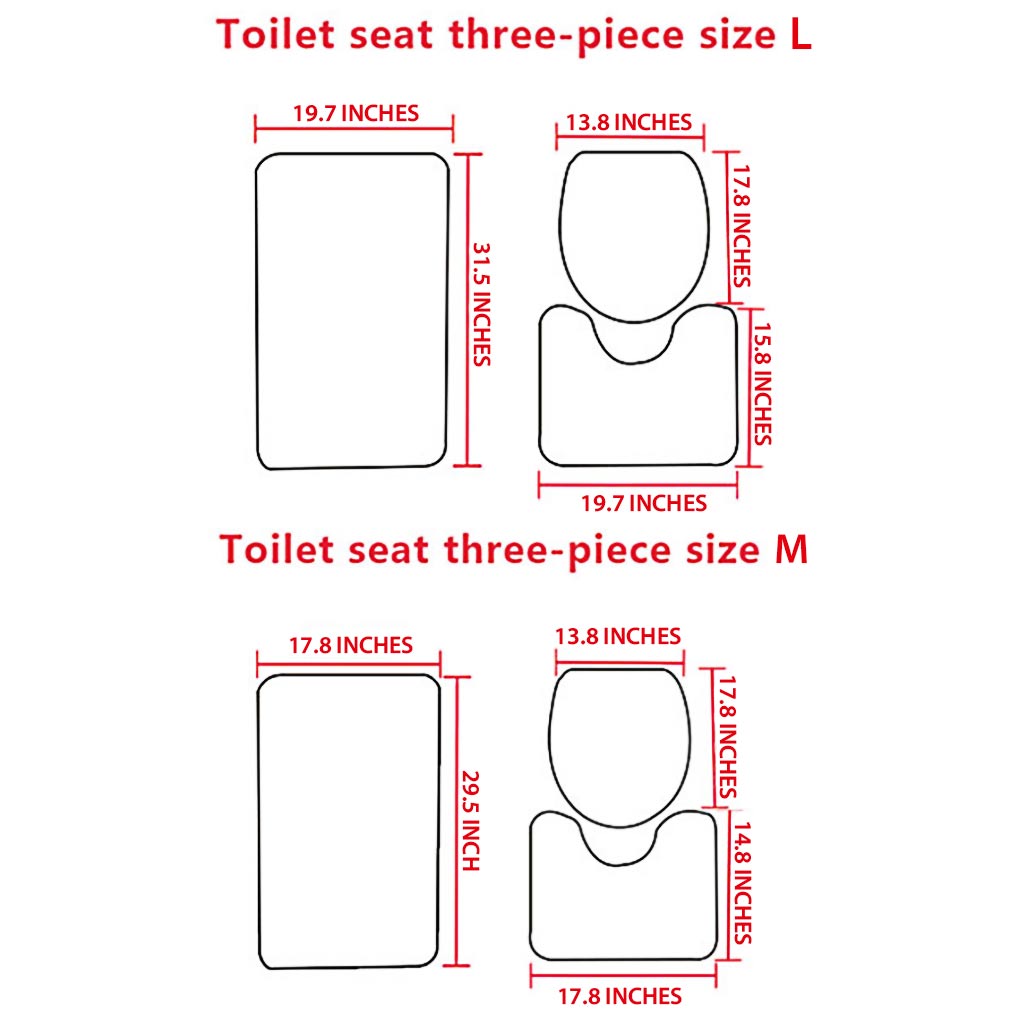 50 Years Of Magic Mouse 3 Pieces Bathroom Mats Set