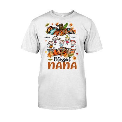 Blessed Nana - Personalized Thanksgiving Grandma T-shirt and Hoodie