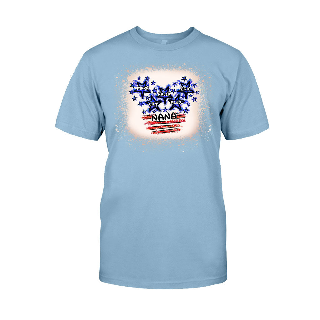 Stars And Stripes Nana - Personalized Independence Day Grandma T-shirt and Hoodie
