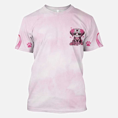 Fight Paws for the Cure Dog Breast Cancer Awareness All Over T-shirt and Hoodie