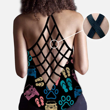 See Me Topless Car Cross Tank Top