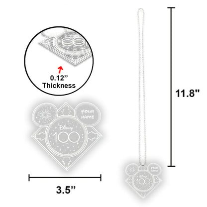 100 Years Of Wonder - Personalized Mouse Transparent Car Ornament