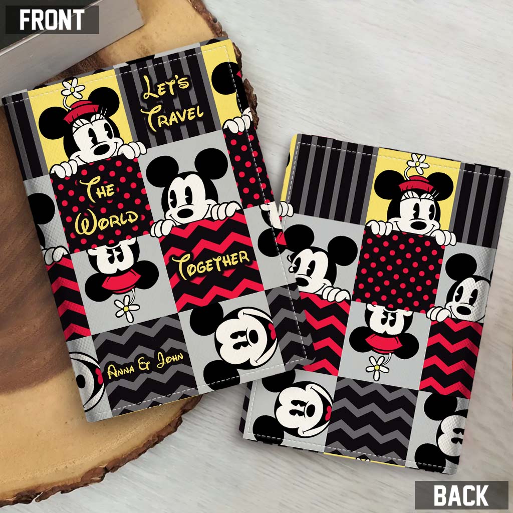 Let's Travel The World Together - Personalized Mouse Passport Holder