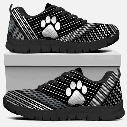 Abstract Silver Dog Sneakers 0622