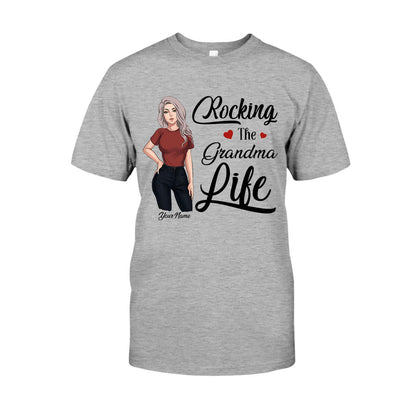 Rocking The Grandma Life - Personalized Mother's Day T-shirt and Hoodie