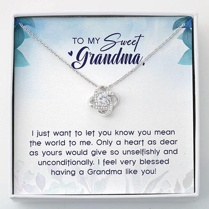 Grandma Sweet Grandma Gift Grandma Gift - Grandma Love Knot Necklace 0921