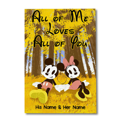 All Of Me Loves All Of You - Personalized Mouse Canvas And Poster