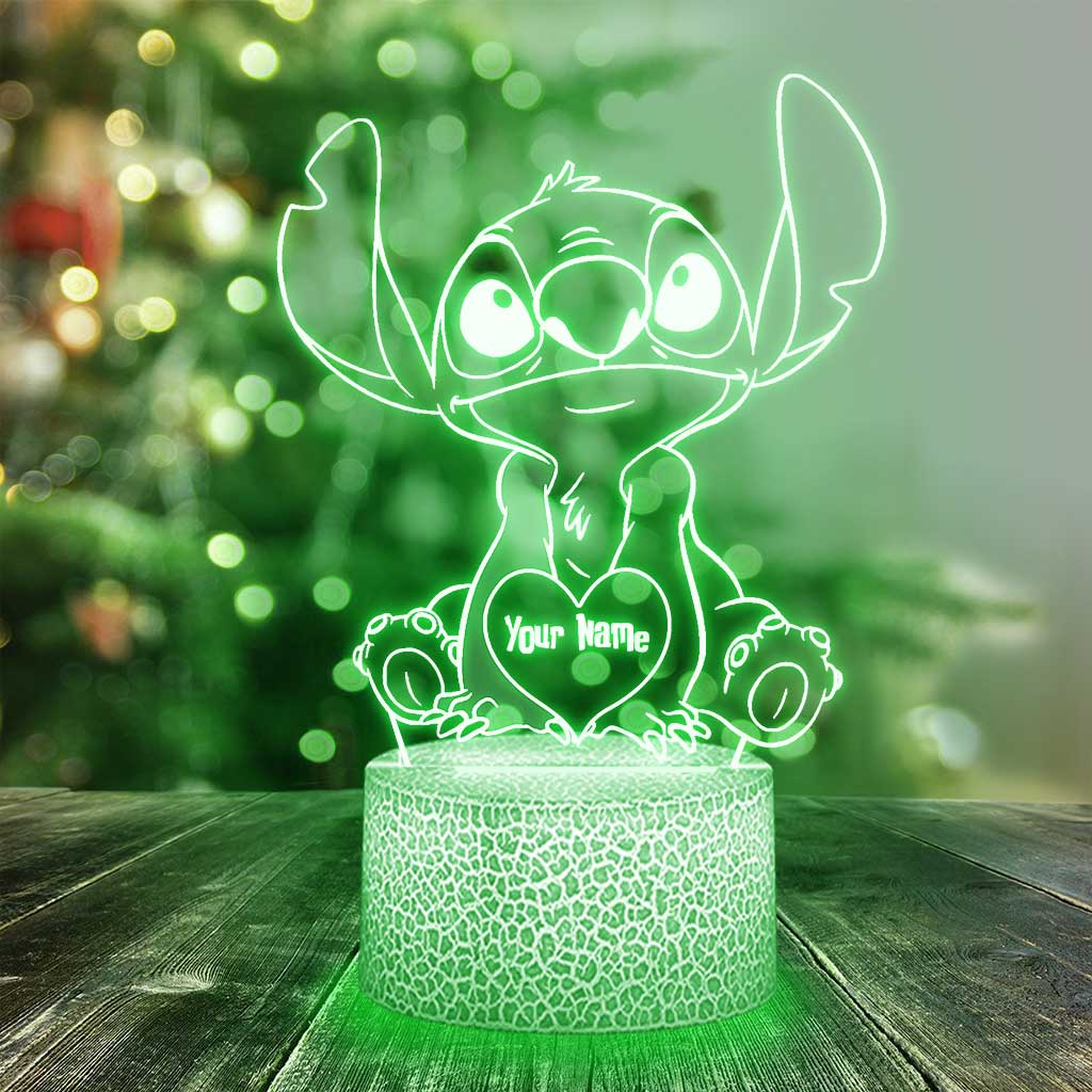 Ohana Means Family - Personalized Shaped Plaque Light Base