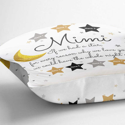 The Whole Night Sky - Personalized Mother's Day Grandma Throw Pillow