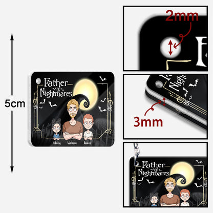 Father Mother Of Nightmares - Personalized Nightmare Keychain (Printed On Both Sides)