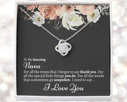 For Nana From Granddaughter - Grandma Love Knot Necklace 0921