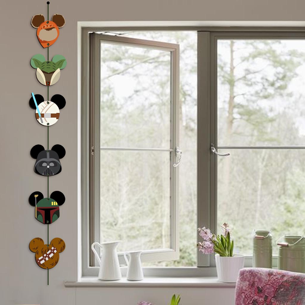 Mouse Ears And The Force - Personalized Mouse 6 Pieces Garland