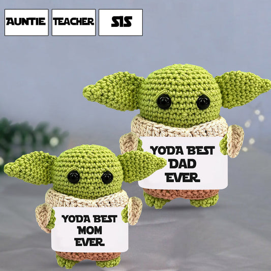 Best Mom / Dad / Grandma / Granpa / Aunt / Uncle / Sister / Brother Ever - Personalized The Force Hand Knitted Figurine