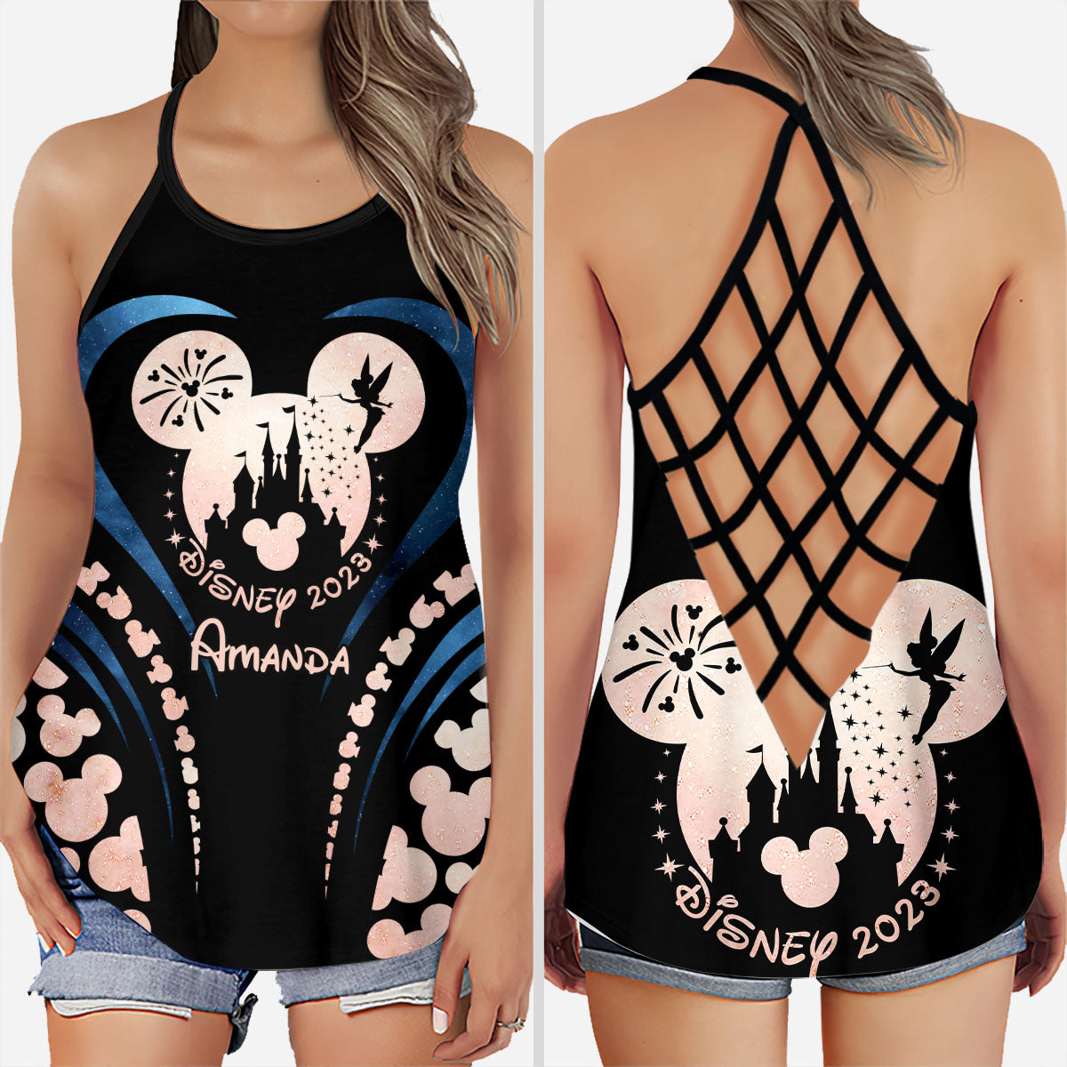 Just A Girls Who Loves Turtle - Personalized Mouse Cross Tank Top and Leggings
