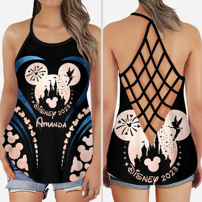 Just A Girls Who Loves Turtle - Personalized Mouse Cross Tank Top and Leggings